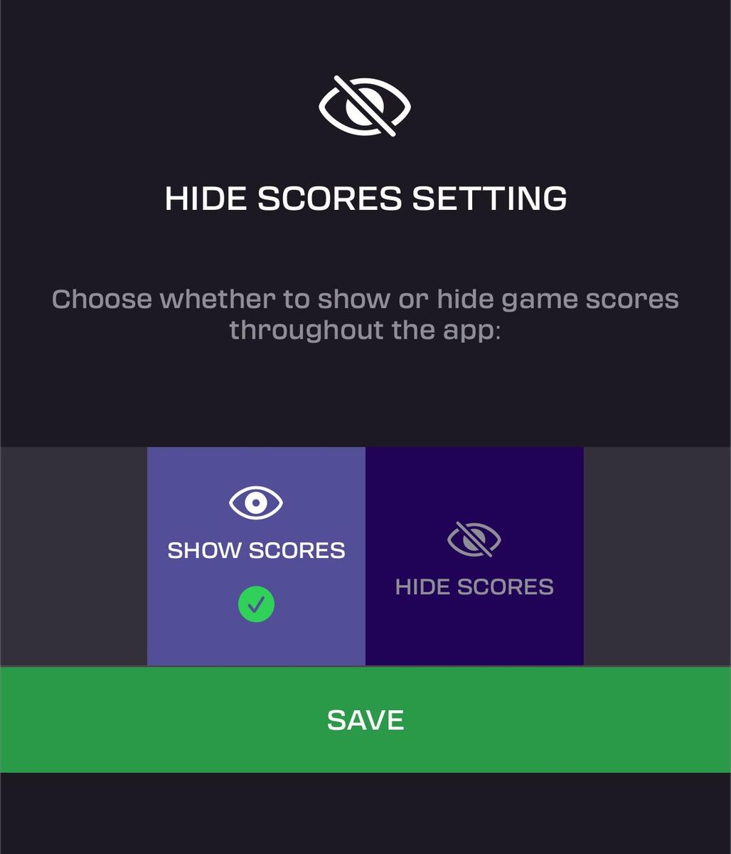 Hide Scores