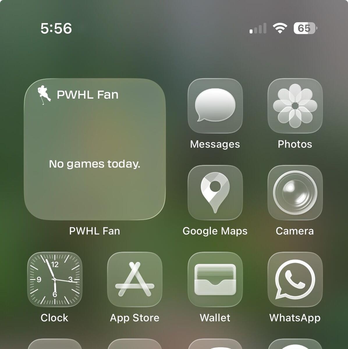 PWHL Fan Widget Glass